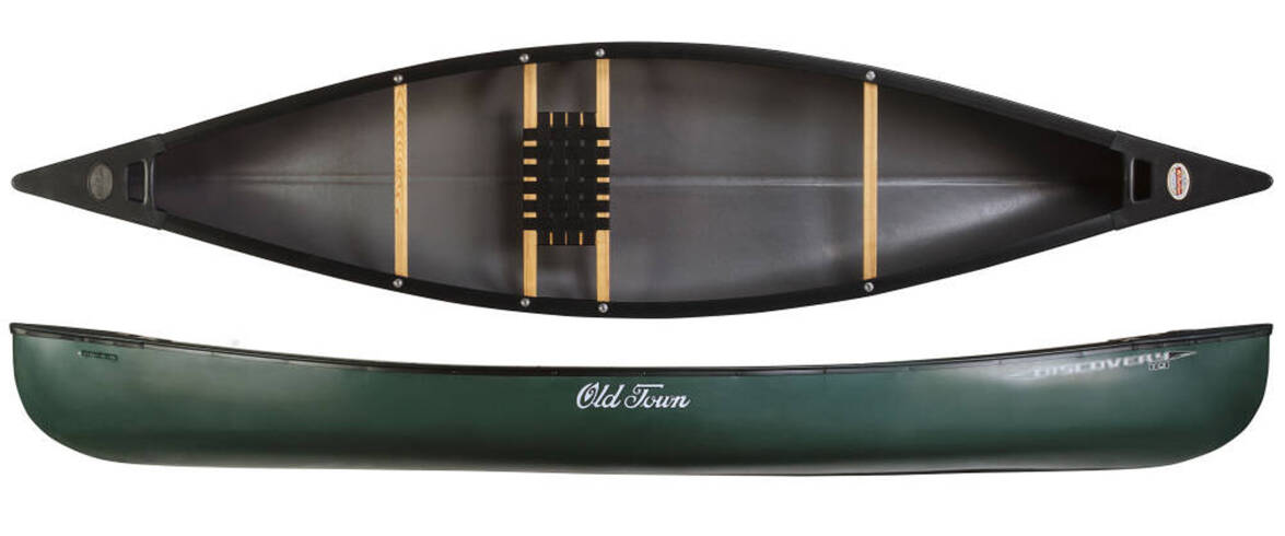Old Town Discovery 119, solo triple layer plastic canoe