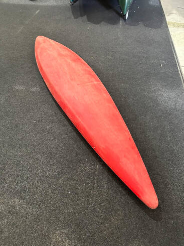 hull of the used pyranha master club, showing small scuffs