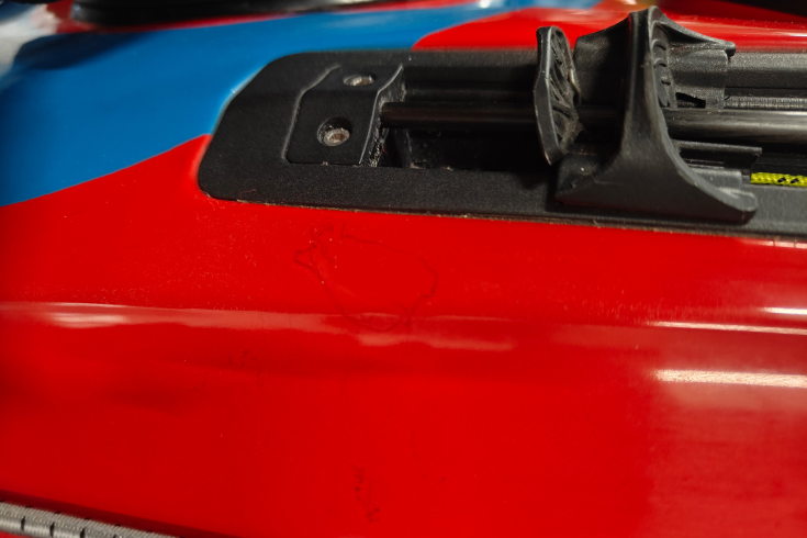 The small cosmetic blemish on this P&H Virgo - Classic